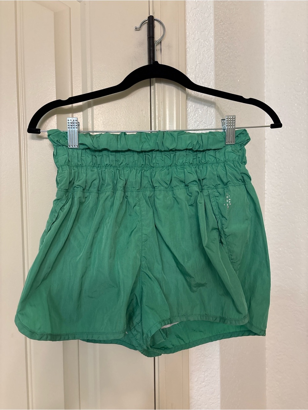 Free People Movement Green Running Shorts Medium Built in Liner Athletic Active
